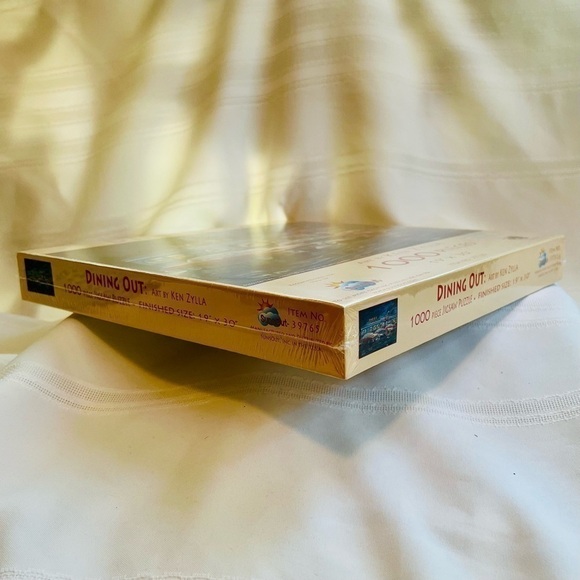 Jigsaw Puzzle DINING OUT 1000 Pc Panorama puzzle SunsOut NEW SEALED Made in USA - Picture 5 of 5